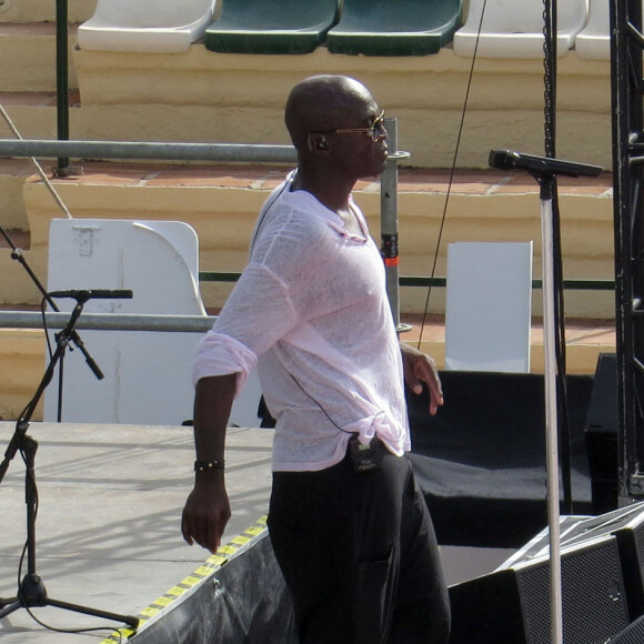 Seal se prépare pour son concert au Puente Romano Tennis Club à Marbella, Espagne, le 18 juillet 2016.