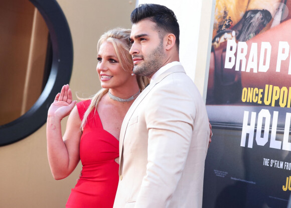 Britney Spears, Sam Asghari - Première du film "Once Upon a Time in Hollywood" à Hollywood, le 22 juillet 2019. 
