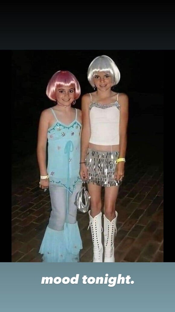 Kylie et Kendall Jenner, enfants, déguisées pour Halloween. Photo publiée en octobre 2020.