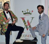 Arthur de Soultrait (fondateur de la marque Vicomte A.) et son associé - Soirée des 10 ans de la marque Vicomte A. à Paris le 10 avril 2015.