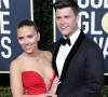 Scarlett Johansson et son fiancé Colin Jost à la 77ème cérémonie annuelle des Golden Globe Awards au Beverly Hilton Hotel à Los Angeles, le 5 janvier 2020. 
