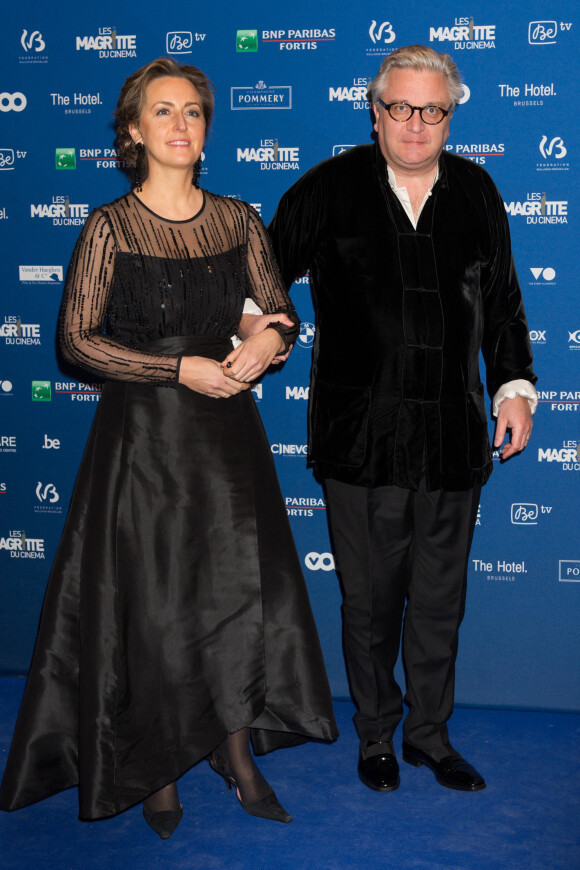 Princesse Claire de Belgique et le prince Laurent de Belgique - 7ème Cérémonie des Magritte du Cinéma, qui récompense le septième art belge, au Square, à Bruxelles. Photocall. A Bruxelles le 4 Février 2017
