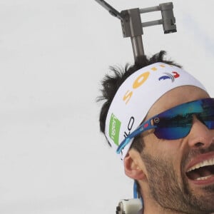 Martin Fourcade (FRA) remporte la médaille d'or sur l'épreuve du 20km individuel messieurs aux Championnats du monde de Biathlon 2020 à Antholz Anterselva, le 19 février 2020. © Imago / Panoramic / Bestimage