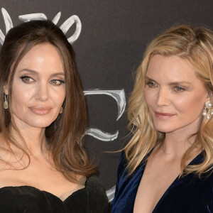 Angelina Jolie et Michelle Pfeiffer - Première de "Maléfique : Le pouvoir du Mal" à Rome, le 7 octobre 2019.