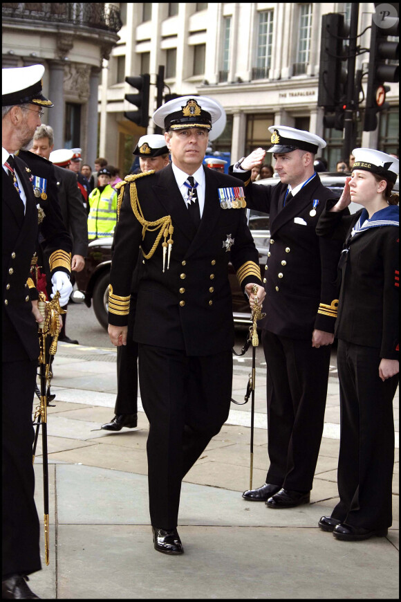Le prince Andrew lors des 200 ans de la bataille de Trafalgar à Londres en 2005.