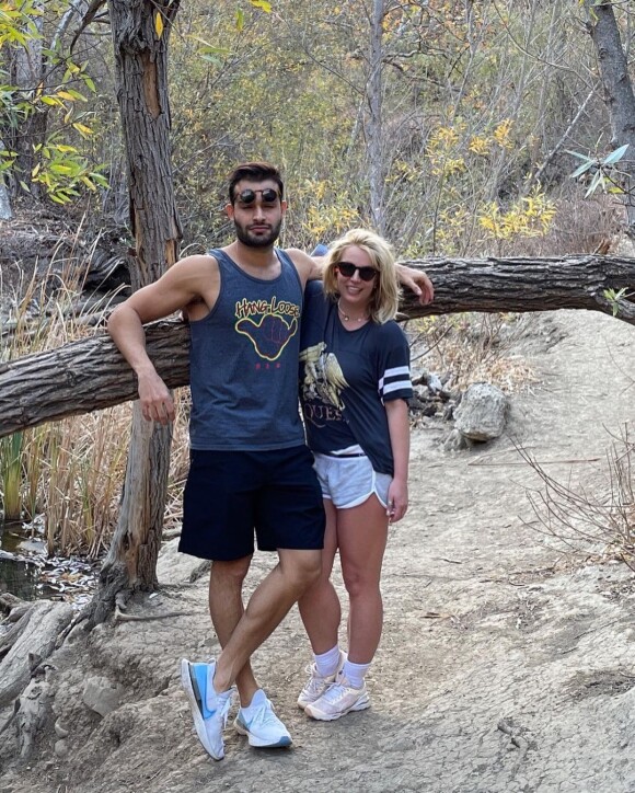 Britney Spears et son compagnon Sam Asghari sur Instagram, août 2021.