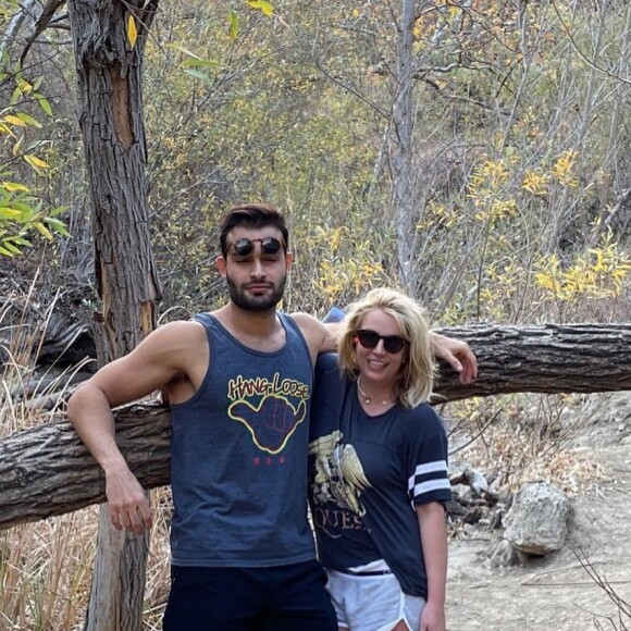 Britney Spears et son compagnon Sam Asghari sur Instagram, août 2021.