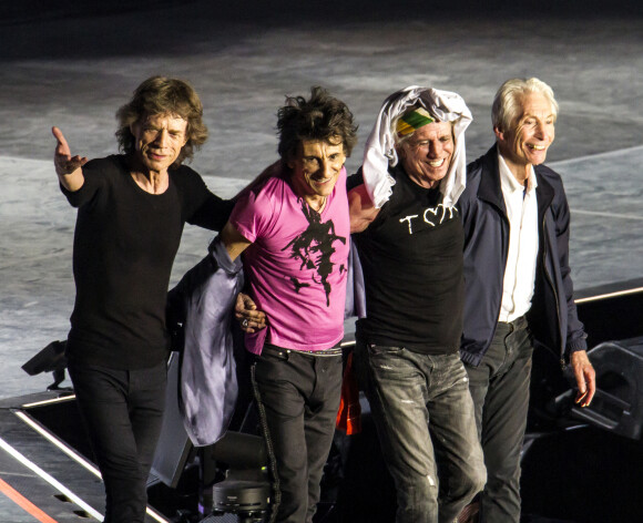 Mick Jagger, Ron Wood, Keith Richards et Charlie Watts - Les Rolling Stones en concert au U Arena de Nanterre dans le cadre de leur tournée "Stones - No Filters" le 25 octobre 2017. © Danyellah P. / Bestimage 