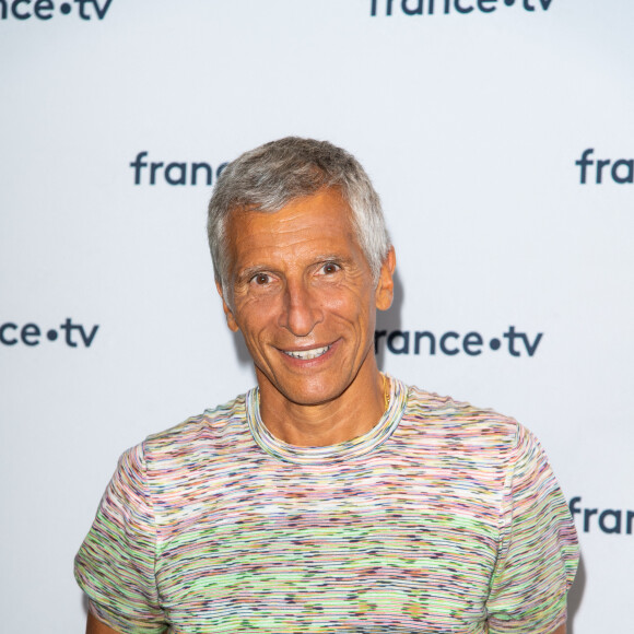 Nagui lors du photocall dans le cadre de la conférence de presse de France Télévisions au Pavillon Gabriel à Paris, France, le 24 août 2021. © Pierre Perusseau/Bestimage