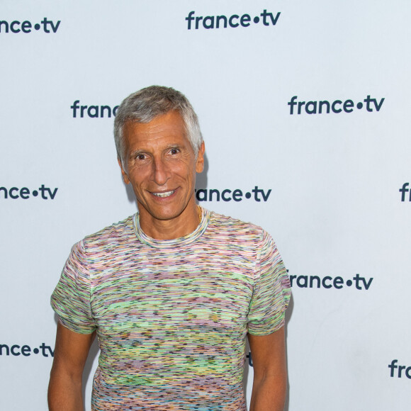 Nagui lors du photocall dans le cadre de la conférence de presse de France Télévisions au Pavillon Gabriel à Paris, France, le 24 août 2021. © Pierre Perusseau/Bestimage