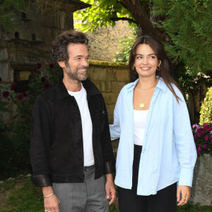 Romain Duris, Emma Mackey au photocall du film "Eiffel" lors du festival du film francophone de Angoulême le 24 août 2021. © Coadic Guirec / Bestimage 