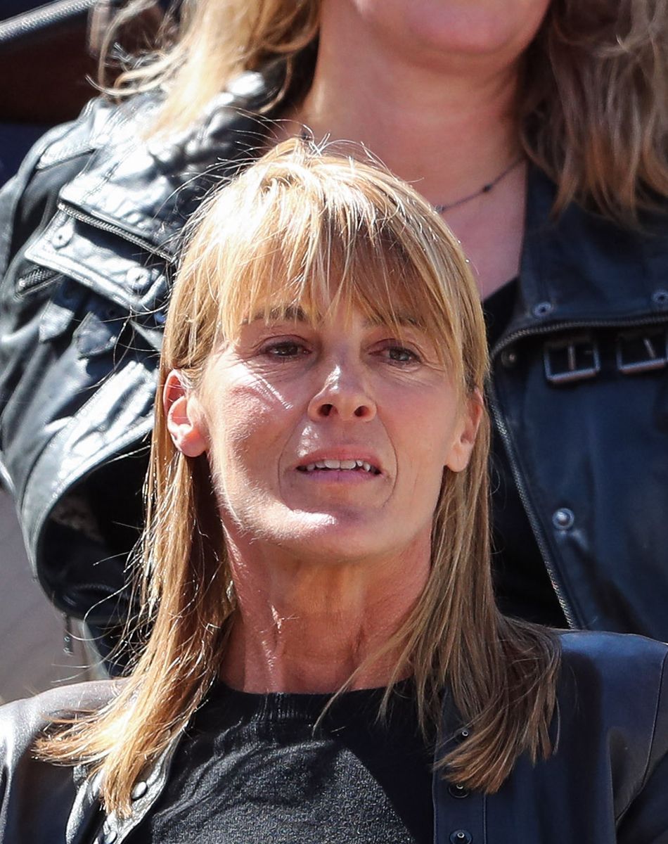 Nathalie Simon dans les tribunes des internationaux de France de tennis de Roland Garros à Paris, France, le 7 juin 2019. © Cyril Moreau/Bestimage