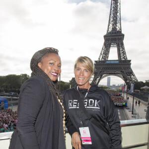 Laura Flessel-Colovic, Nathalie Simon - 21ème édition de la course "La Parisienne" à Paris le 10 septembre 2017. © Pierre Perusseau/Bestimage