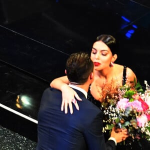 Georgina Rodriguez, Cristiano Ronaldo, lors du 70ème festival de la chanson italienne 2020 à Sanremo, Italie le 6 février 2020. 