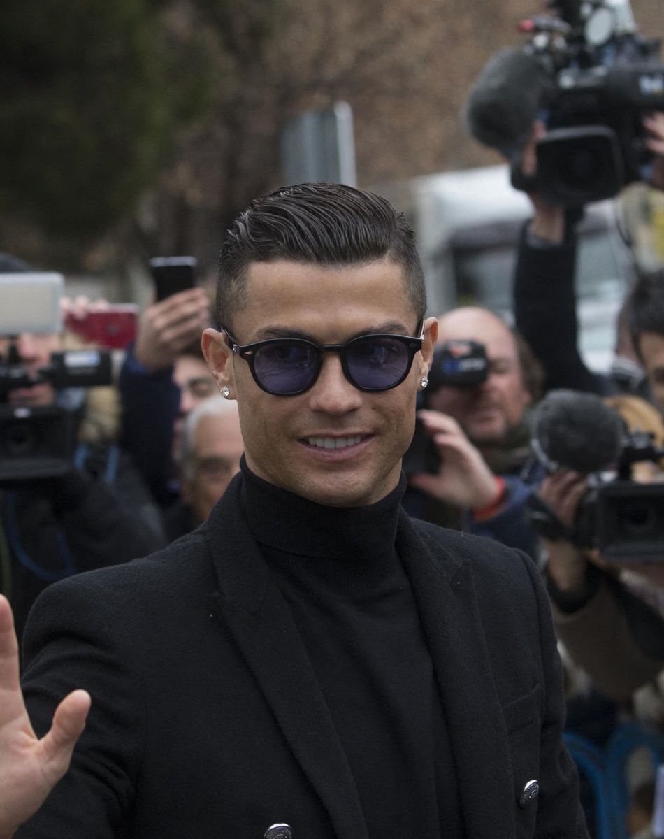 Cristiano Ronaldo quitte le tribunal à Madrid le 22 janvier 2019.