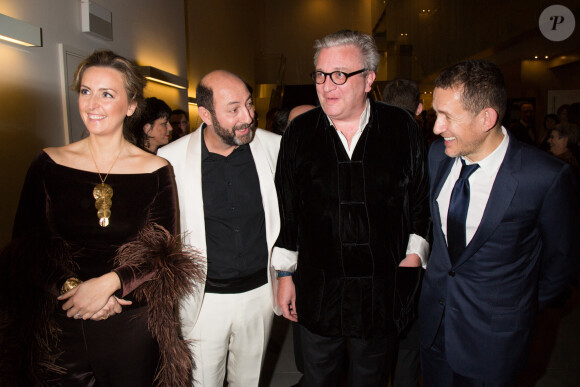 La princesse Claire de Belgique, Kad Merad, le prince Laurent de Belgique et Dany Boon - 6ème édition de la cérémonie des Magritte du cinéma à Bruxelles en Belgique le 6 février 2016.