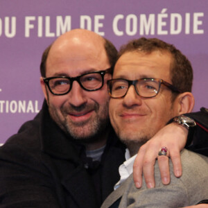 Kad Merad et Dany Boon - Photocall lors du 17eme Festival International du film de comedie en Isere a l'Alpe d'Huez le 15 janvier 2014.