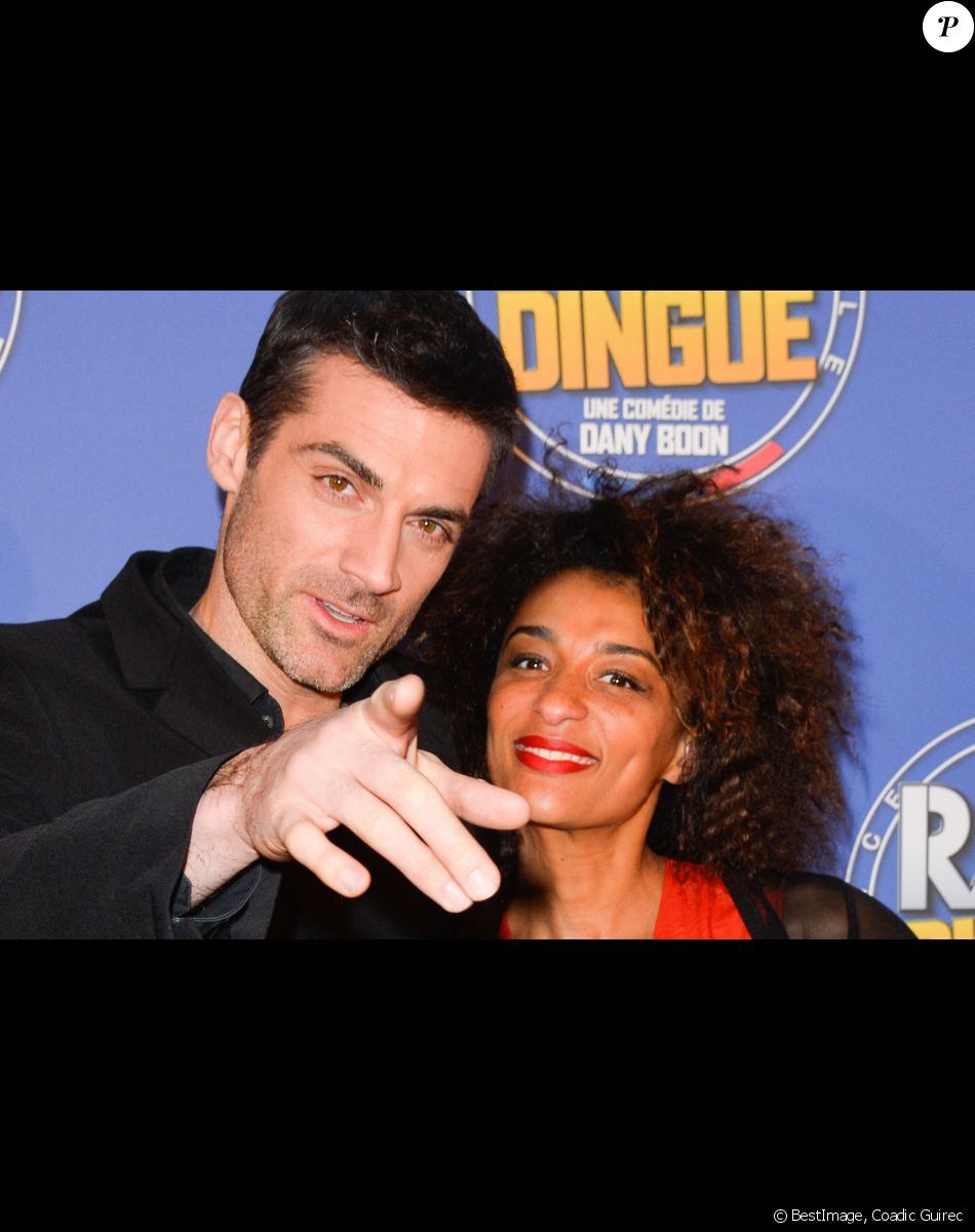 Gil Alma et sa compagne Aminata lors de l'avant-première du film "Raid Dingue" au cinéma Pathé Beaugrenelle à Paris, France, le 24 janvier 2017. © Coadic Guirec/Bestimage