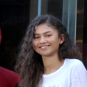 Tom Holland et Zendaya sur le tournage de "Spider-Man: Far From Home" à New York, le 18 octobre 2018. © CPA/Bestimage