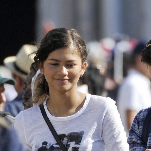 Tom Holland et Zendaya sur le tournage de Spider-Man: Far From Home à Venice en Italie, le 29 septembre 2018.