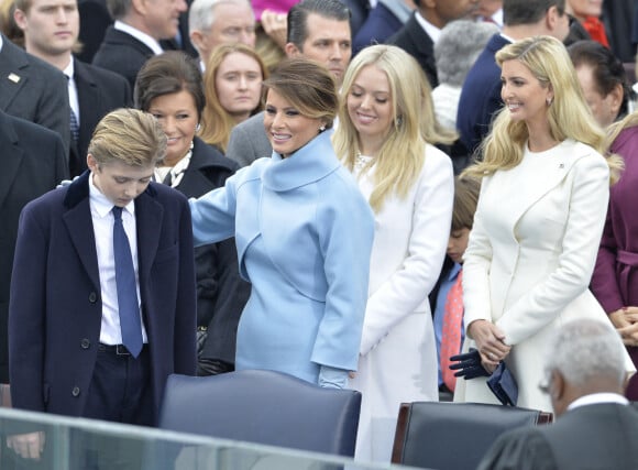 Melania Trump, son fils Barron Trump, Tiffany et Ivana Trump à Washington, le 20 janvier 2017.