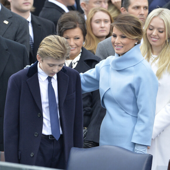 Melania Trump, son fils Barron Trump, Tiffany et Ivana Trump à Washington, le 20 janvier 2017.