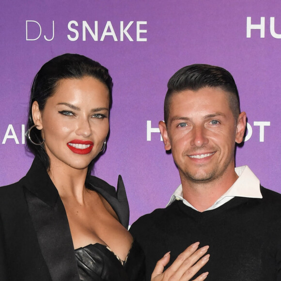Adriana Lima et son compagnon Andre Lemmers assistent à la soirée de lancement de la montre "Big Bang DJ Snake" de Hublot à l'Accor Arena. Paris, le 2 septembre 2021. © Coadic Guirec/Bestimage