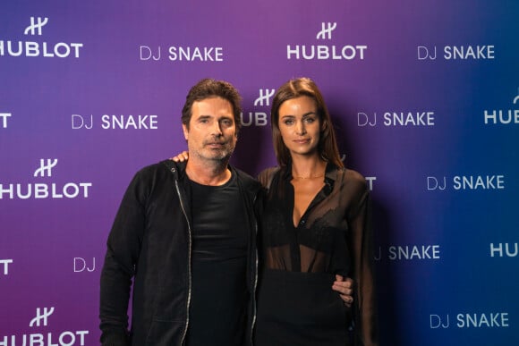 Richard Orlinski et Elisa Bachir Bey assistent à la soirée lancement de la montre Hublot x DJ Snake à l'Accor Arena. Paris, le 2 septembre 2021.