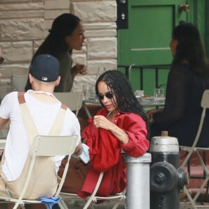 Channing Tatum et Zoë Kravitz vont déjeuner au restaurant Alfresco à New York, le 28 août 2021.