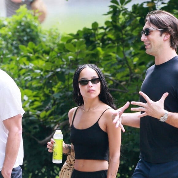 Exclusif - Channing Tatum et Zoë Kravitz se promènent dans un parc à New York le 28 août 2021