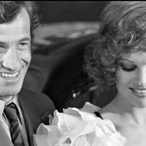 Jean-Paul Belmondo et Claudia Cardinale au Festival de Cannes en 1972.