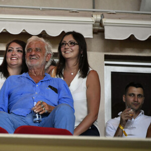 Jean-Paul Belmondo durant la rencontre de football de Ligue 1 Monaco contre Toulouse au stade Louis II à Monaco le 4 août 2017. © Bruno Bebert/Bestimage