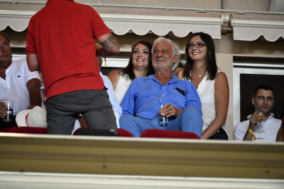 Jean-Paul Belmondo durant la rencontre de football de Ligue 1 Monaco contre Toulouse au stade Louis II à Monaco le 4 août 2017. © Bruno Bebert/Bestimage