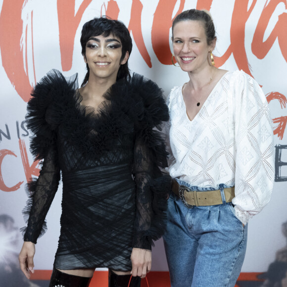 Bilal Hassani et Lorie (Laure Pester) - Avant-première parisienne du film "Cruella" au cinéma Le Grand Rex à Paris, le 11 juin 2021. © Olivier Borde/Bestimage