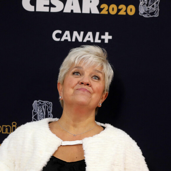 Mimie Mathy - Tournage de la série " Dix Pour Cent " lors de la 45ème cérémonie des César à la salle Pleyel à Paris, le 28 février 2020. © Dominique Jacovides/Olivier Borde/Bestimage