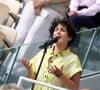 Barbara Pravi dans les tribunes des internationaux de France Roland Garros à Paris le 12 juin 2021. © Dominique Jacovides / Bestimage 