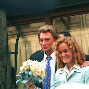 Mariage de Johnny et Laeticia Hallyday à Neuilly-sur-Seine en 1996.