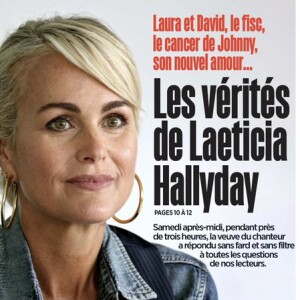 Laeticia Hallyday en Une du "Parisien" le 13 septembre 2021.
