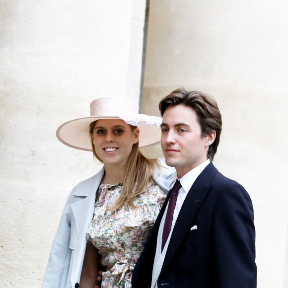 La princesse Beatrice d'York et son fiancé Edoardo Mapelli Mozzi - Mariage du prince Jean-Christophe Napoléon et de la comtesse Olympia d'Arco-Zinneberg à la cathédrale Saint-Louis des Invalides à Paris le 19 octobre 2019. © Dominique Jacovides / Bestimage