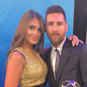 Lionel Messi et son épouse Antonela Roccuzzo en août 2019.