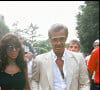 Jean-Paul Belmondo et Carlos Sotto Mayor à Roland Garros en 1982.