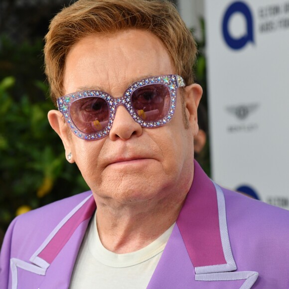 Elton John durant la Midsummer Party au profit de la Elton John Aids Fondation à la Villa Dorane au Cap d'Antibes en France.  © Bruno Bebert/Bestimage