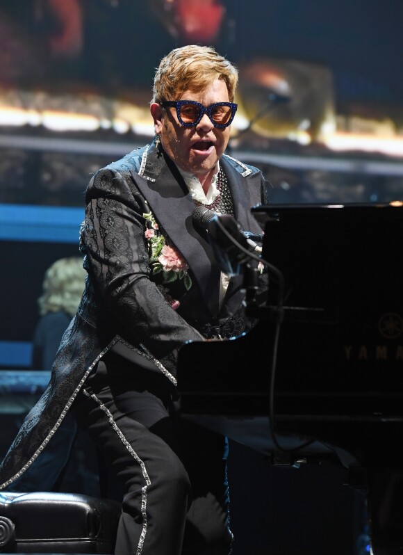 Elton John sur la tournée "Farewell Yellow Brick Road" au BB & T Center en Floride, à Sunrise, le 16 mars 2019.