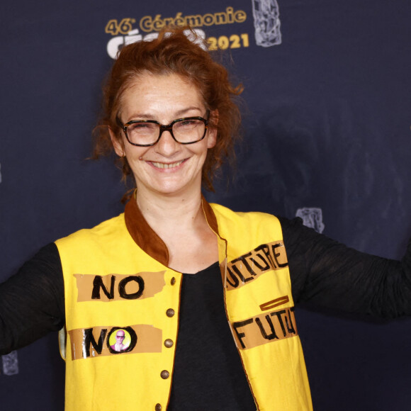 Corinne Masiero lors du photocall lors de la 46ème cérémonie des César à l'Olympia à Paris, France, le 12 mars 2021.© Thomas Samson / Pool / Bestimage