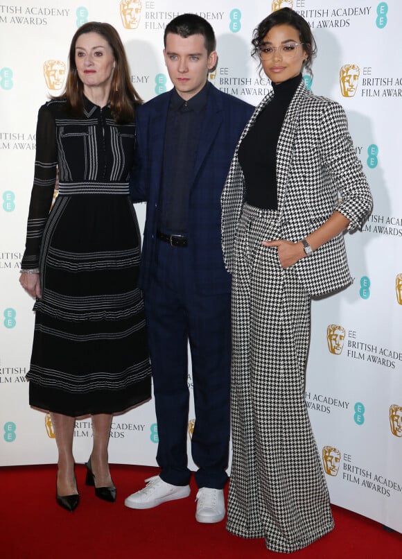 Amanda Berry, Asa Butterfield, Ella Balinska - Nominations des "EE British Academy Film Awards 2020" à Londres, le 7 janvier 2020.