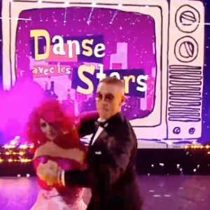 Lâam avec Maxime Dereymez dans "Danse avec les stars" sur TF1.