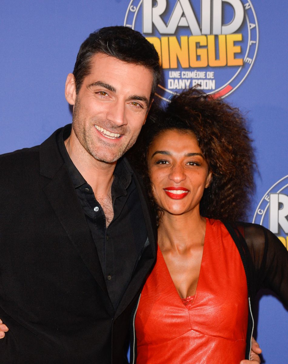 Gil Alma et sa compagne Aminata lors de l'avant-première du film "Raid Dingue" au cinéma Pathé Beaugrenelle à Paris, France, le 24 janvier 2017. © Coadic Guirec/Bestimage