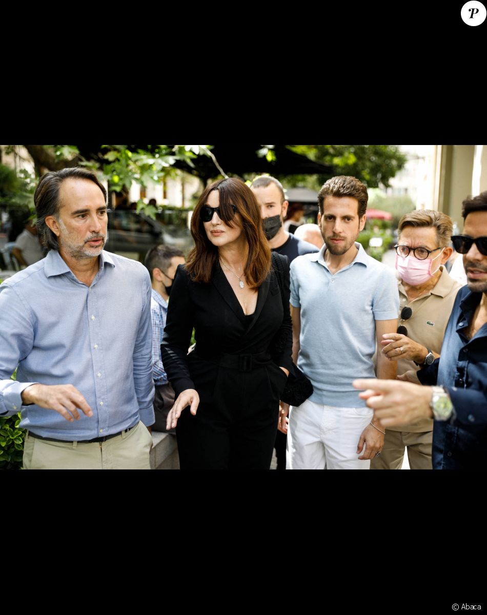 Monica Bellucci arrive à la conférence de presse de la pièce de théâtre "Maria Callas" à Athènes, qu'elle jouera sur la scène du théâtre Herodion. Le 19 septembre 2021.