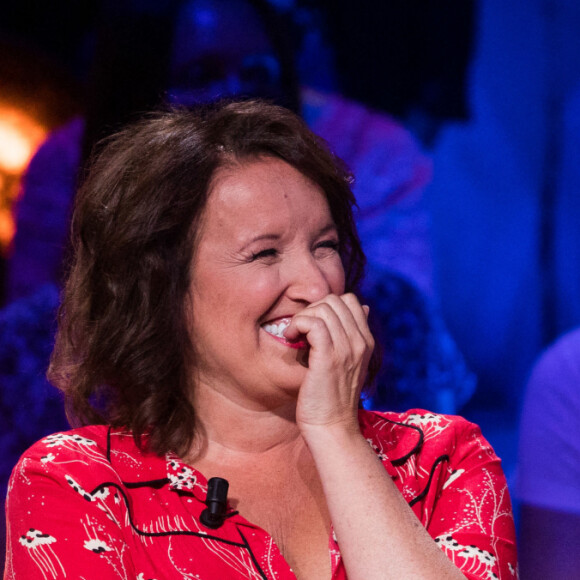 Exclusif - Anne Roumanoff - Enregistrement de l'émission "La boite à secrets" N°6, présentée par F.Bollaert, qui sera diffusée le 13 novembre sur France 3. Le 22 septembre 2020 © Tiziano Da Silva / Bestimage  Exclusive - No Web No Blog pour Belgique et Suisse 