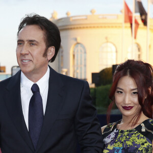 Nicolas Cage (montre Montblanc Nicolas Rieussec Open Home Time en or rouge) et Alice kim - Premiere du film "Joe" et hommage a Nicolas Cage lors du Festival du Film Americain de Deauville, le 2 septembre 2013. 